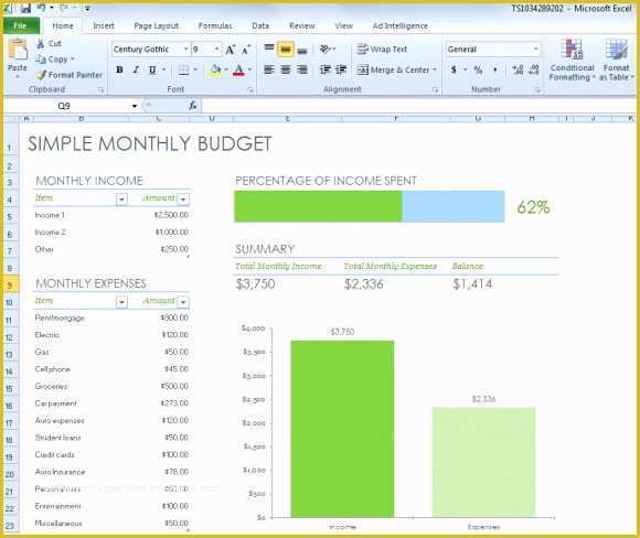 Expenses Template Excel Free Of Simple Monthly Bud Spreadsheet for Excel 2013