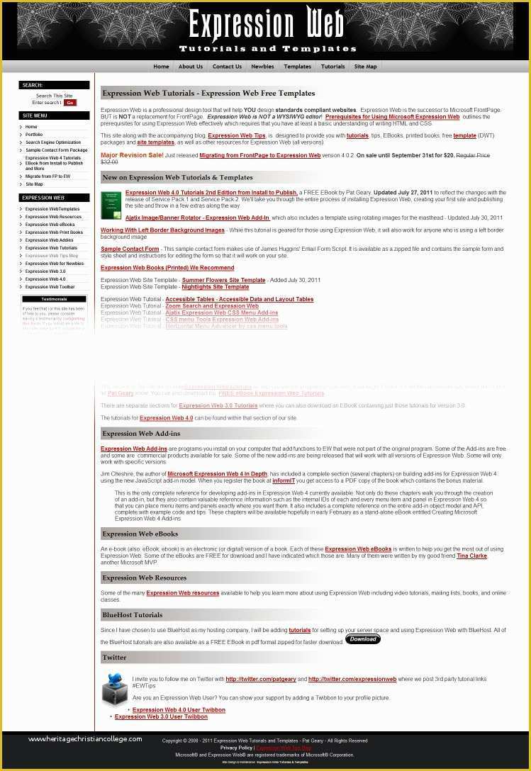 Expression Web Templates Free Responsive Of Expression Web Tutorials & Templates – A New Look