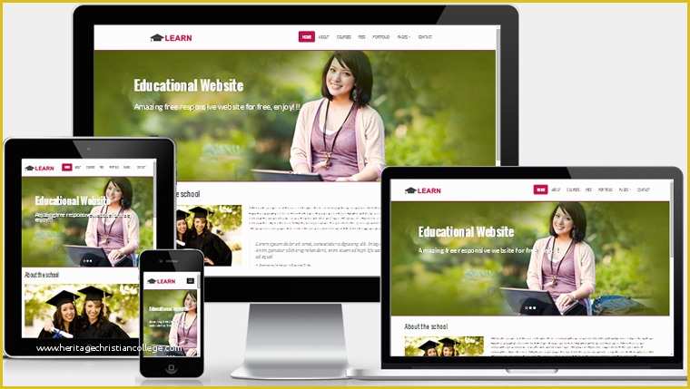 Expression Web Templates Free Responsive Of Learn Educational Free Responsive Web Template Webthemez