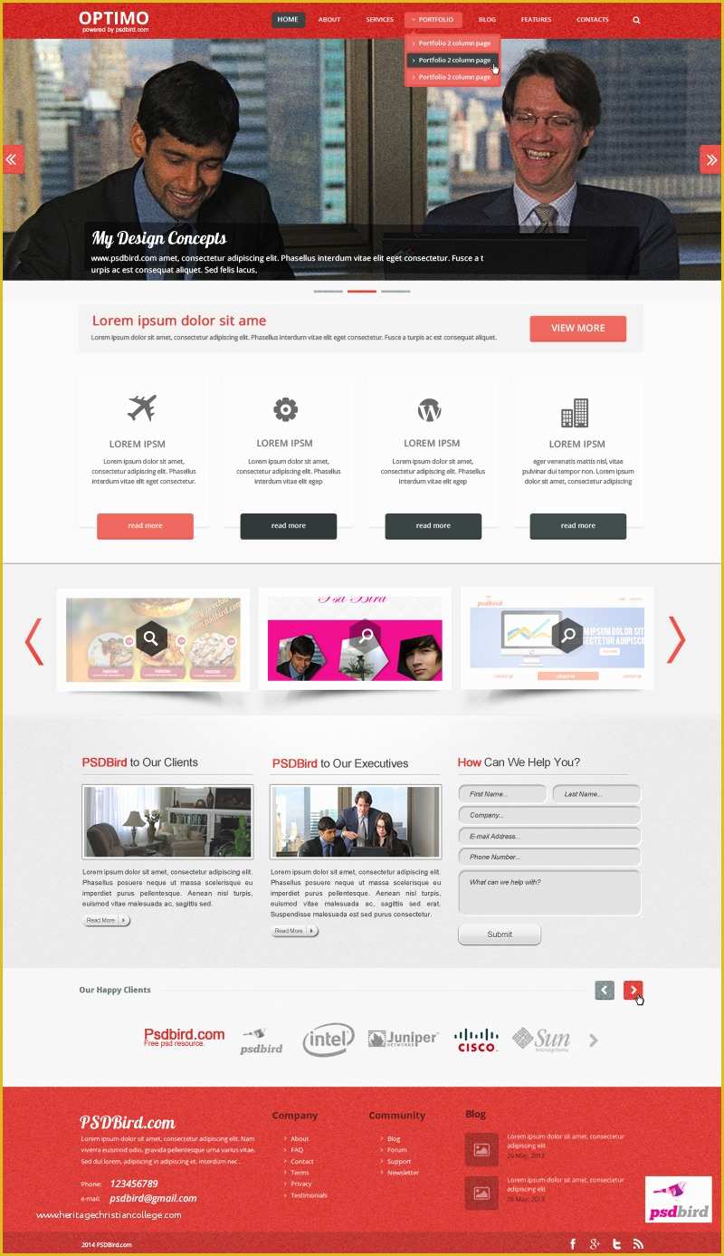 Expression Web Templates Free Responsive Of Optimo Free Responsive Web Template Psd