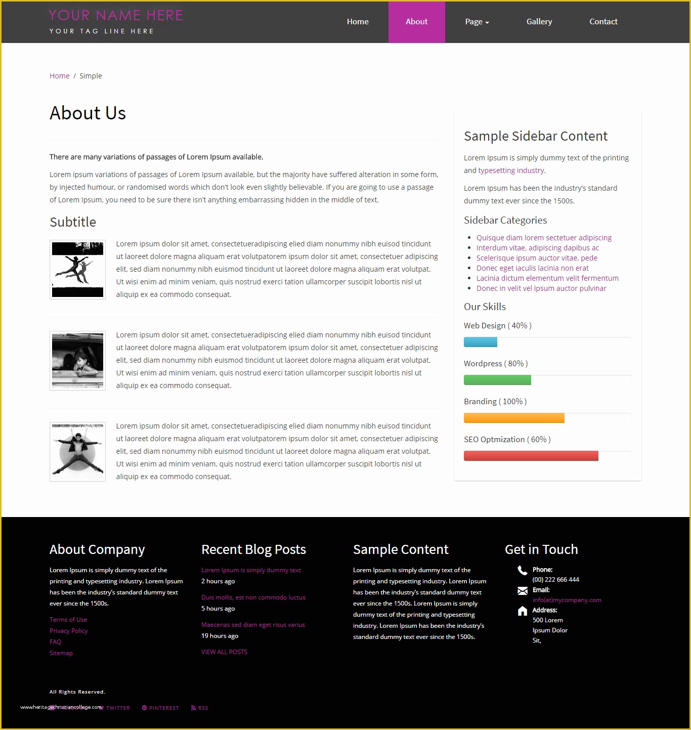 Expression Web Templates Free Responsive Of Responsive HTML Website Template Templatestheme