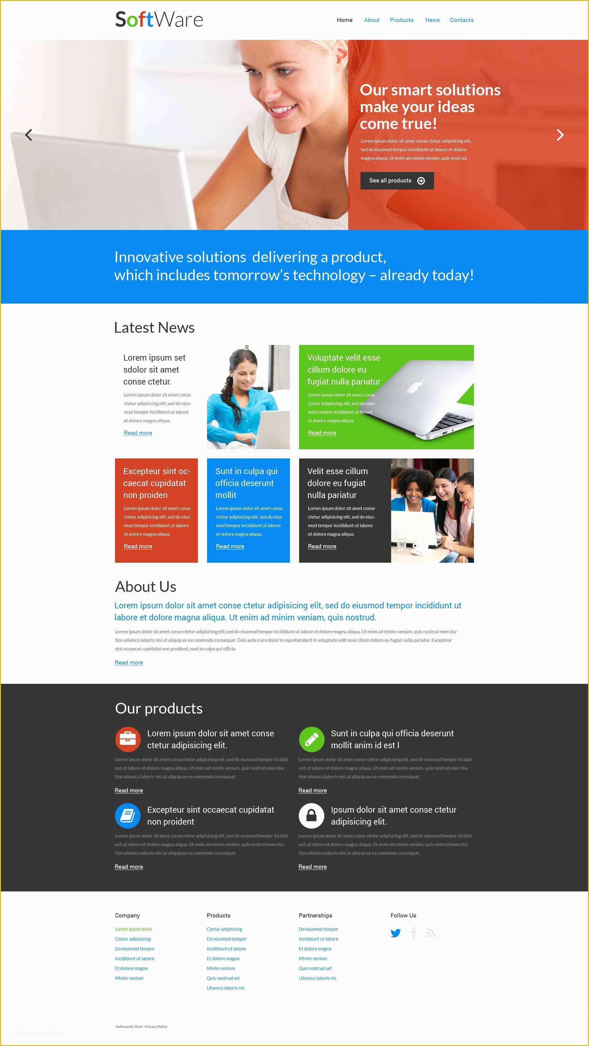 Expression Web Templates Free Responsive Of software Pany Responsive Website Template