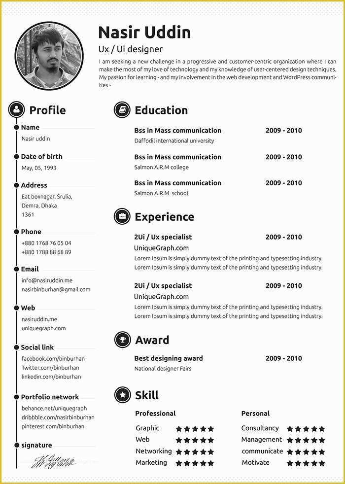 Eye Catching Resume Templates Free Of 30 Free & Beautiful Resume Templates to Download Hongkiat