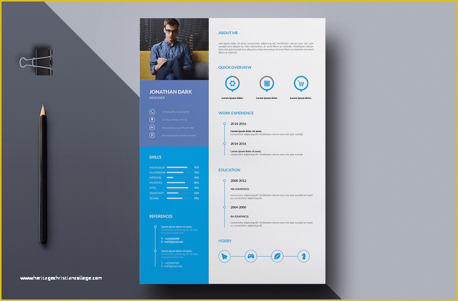 Eye Catching Resume Templates Microsoft Word Free Of 65 Eye Catching Cv Templates for Ms Word