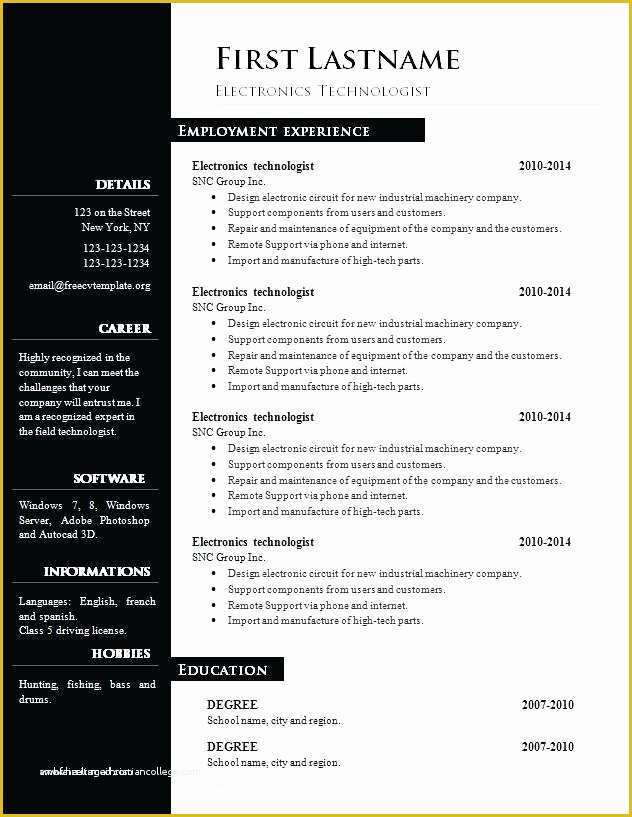 Eye Catching Resume Templates Microsoft Word Free Of Eye Catching Resume Templates