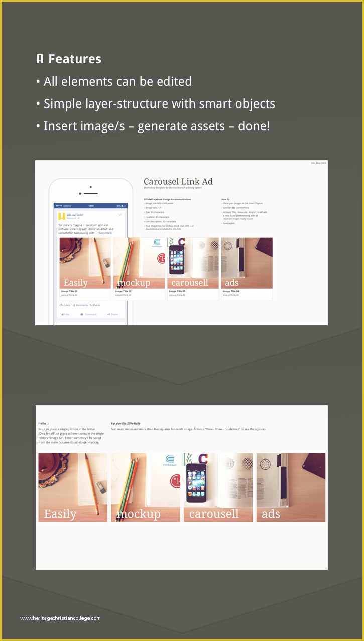 Facebook Ad Template Free Of Carousel Link Ad – Free Shop Template On Behance