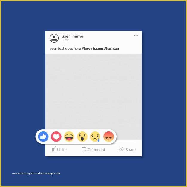 Facebook Ad Template Free Of Post Template with Emoticons Vector