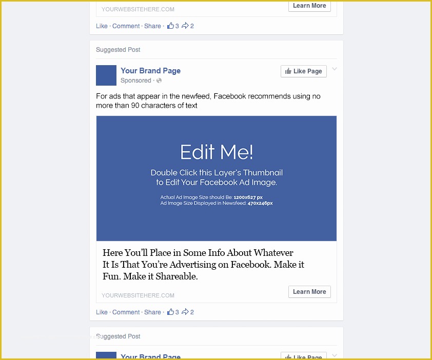 Facebook Ad Template Psd Free Of Ad Template Templates Data