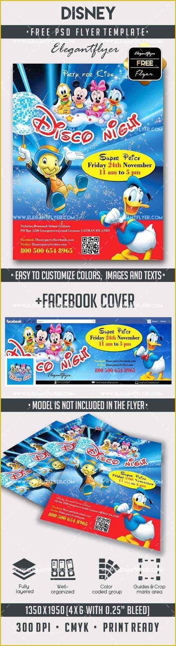 Facebook Ad Template Psd Free Of Download Disney Cover Flyer Template