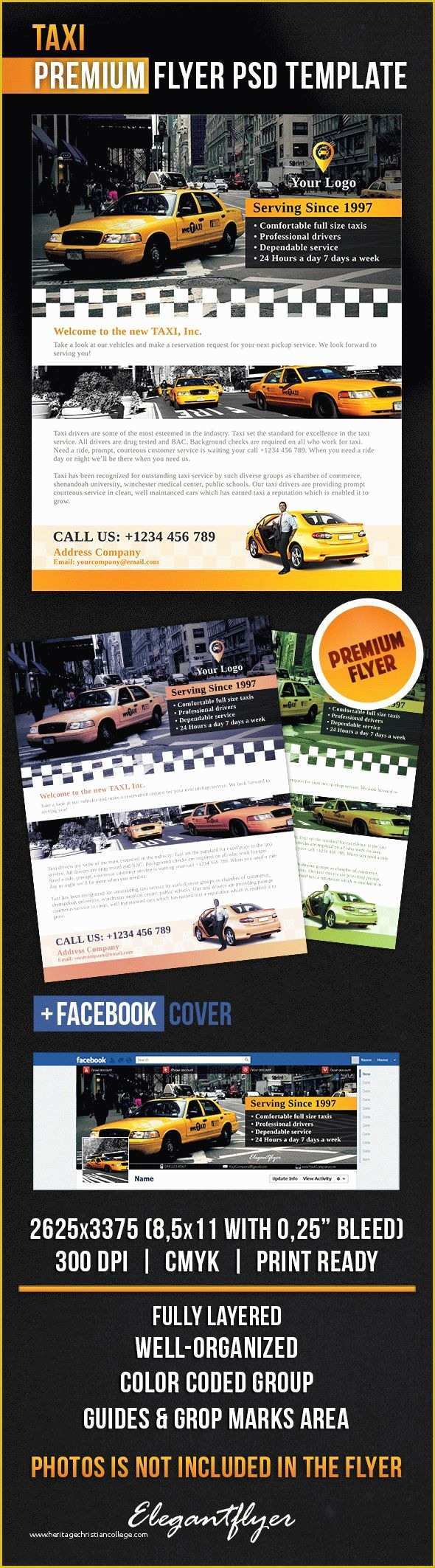 Facebook Ad Template Psd Free Of Taxi Flyer Psd Template Cover