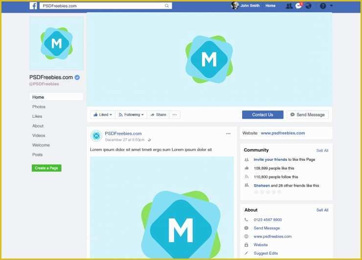 Facebook Business Page Design Templates Free Of 2018 Page Mockup Template Mockup Templates