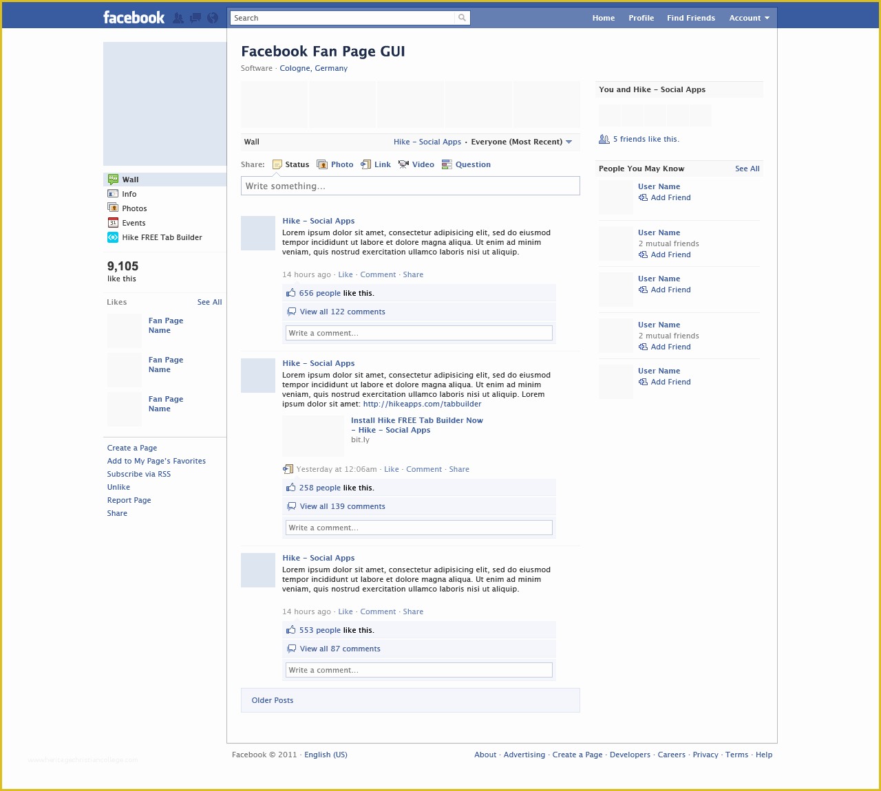 Facebook Business Page Design Templates Free Of Page Template