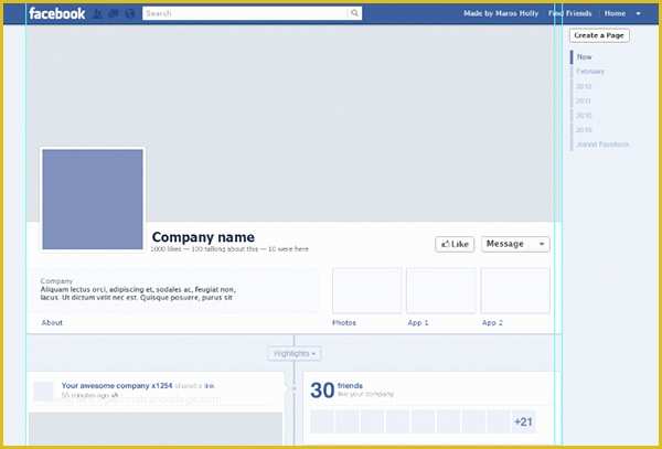 Facebook Business Page Design Templates Free Of Page Template