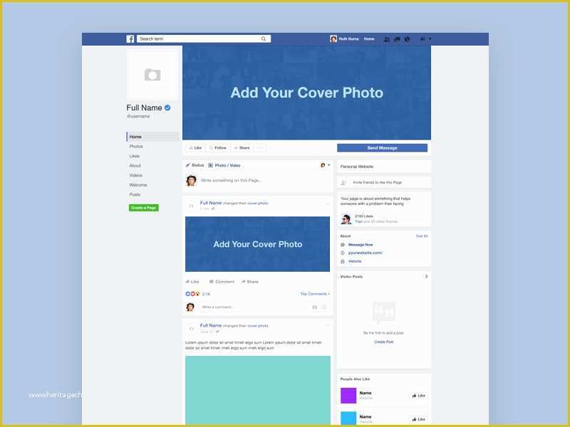 Facebook Business Page Design Templates Free Of Template Layout Free Psd Template