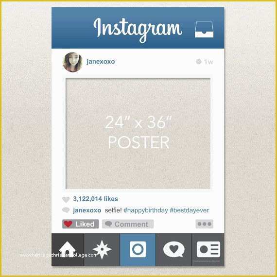 Facebook Frame Prop Template Free Of Birthday or Wedding Instagram Prop by