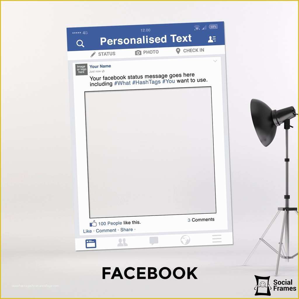 Facebook Frame Prop Template Free Of Booth Selfie Frame social Frames
