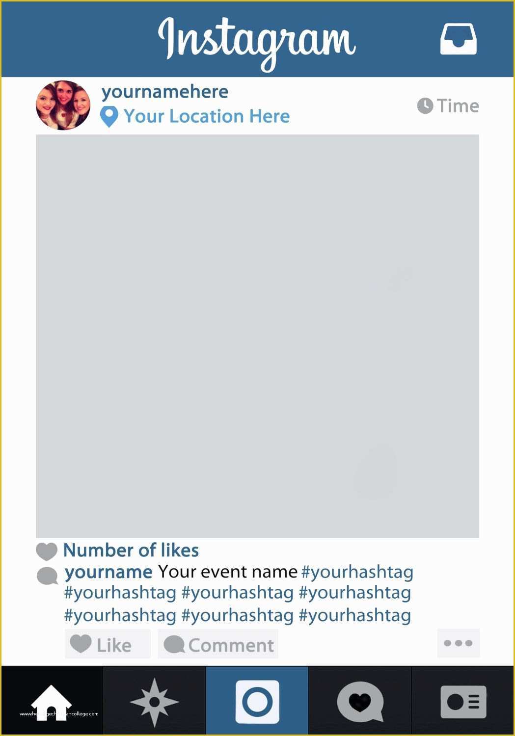 Facebook Frame Prop Template Free Of Instagram Frame Prop Google Search