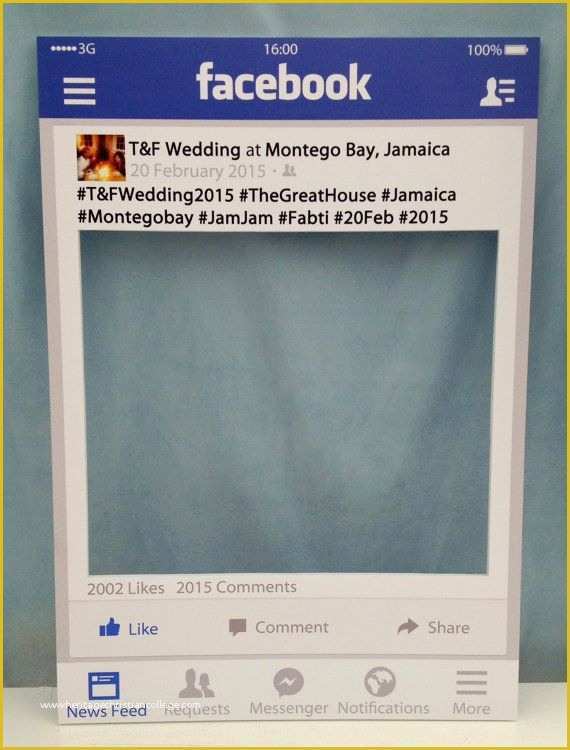 Facebook Frame Prop Template Free Of Medium Personalised Photo Booth Prop Frame