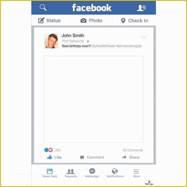 Facebook Frame Prop Template Free Of Personalised Selfie Frame 90cm X 60cm