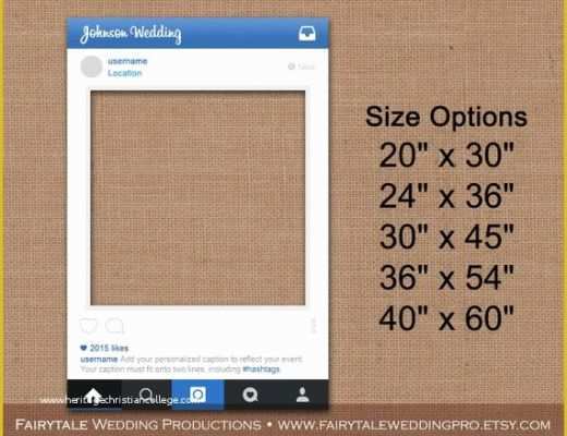 Facebook Frame Prop Template Free Of Personalized Instagram Prop Frame by