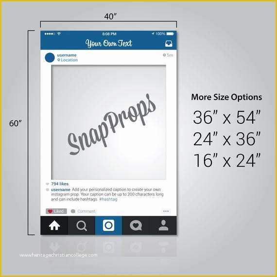 Facebook Frame Prop Template Free Of Personalized Instagram Style Prop Frame Digital File Perfect