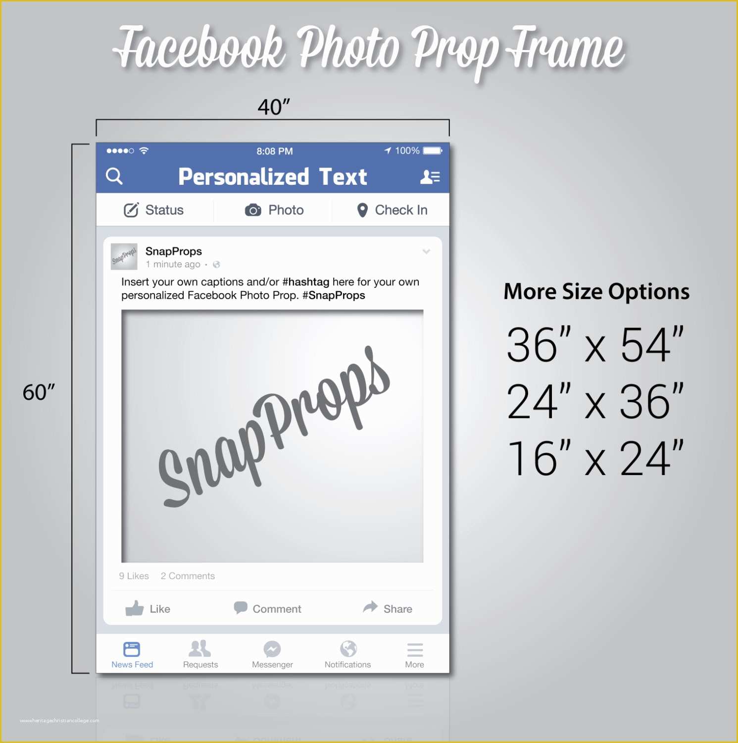 Facebook Frame Prop Template Free Of Personalized Style Prop Frame Digital File Perfect