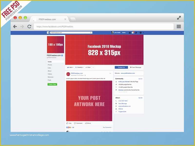 Facebook Photo Templates Free Of 2018 Mockup Template Psd by Psd Freebies Dribbble