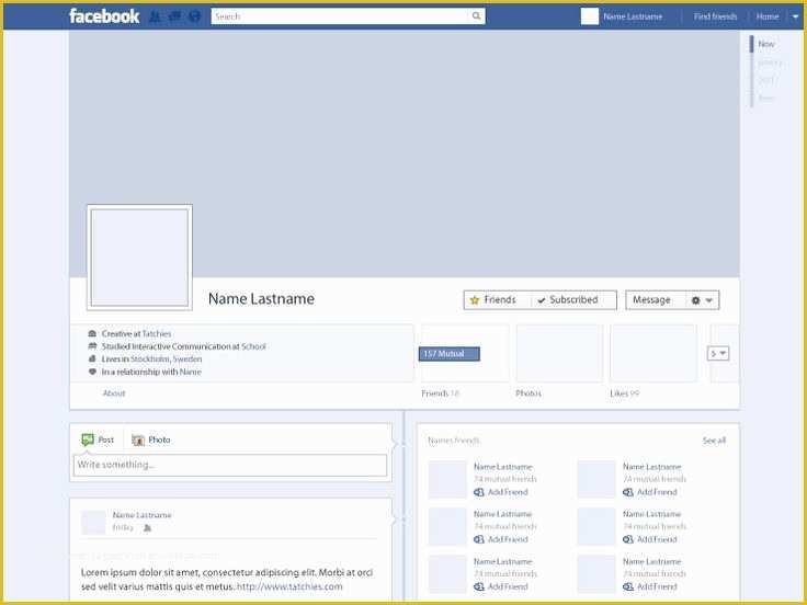 Facebook Photo Templates Free Of Free Vector Profile Timeline by Tatchies