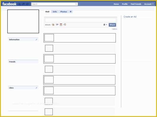 Facebook Photo Templates Free Of Profile Template