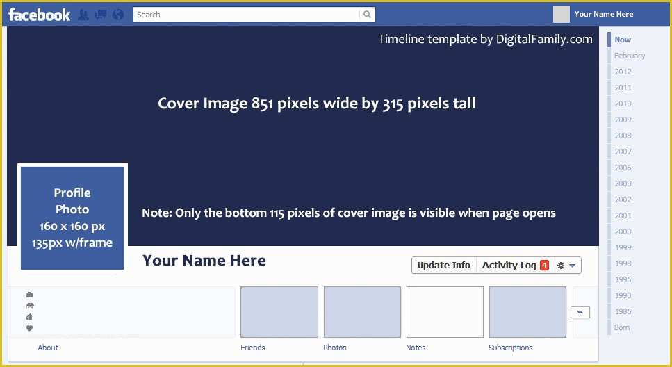 Facebook Photo Templates Free Of Timeline Template