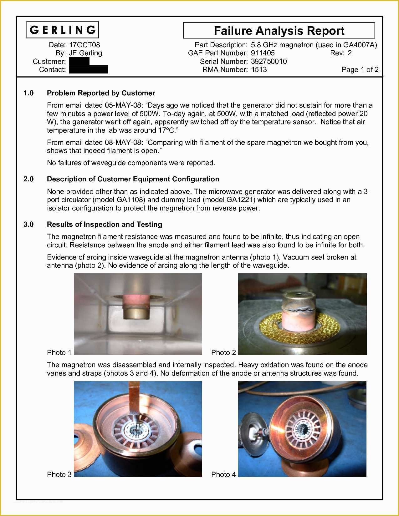 Failure Analysis Report Template Free Of Sample Failure Analysis Report Template – Radiofama