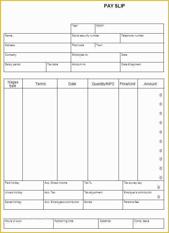 45 Fake Pay Stub Template Free