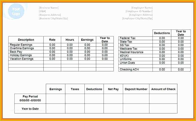 Fake Pay Stub Template Free Of 15 Free Fake Pay Stub Template