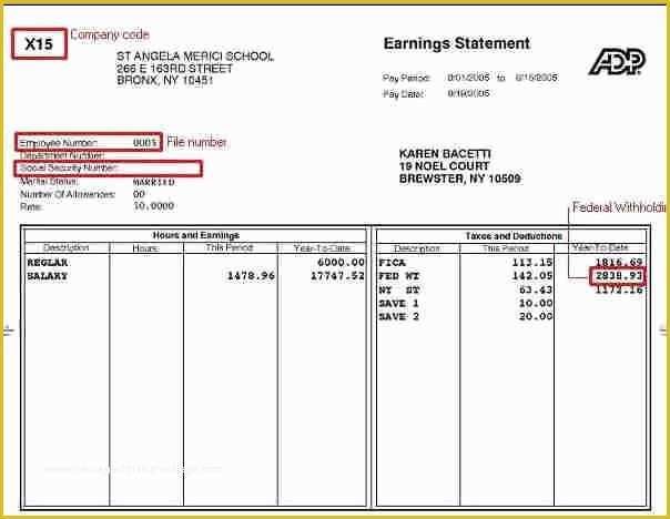 Fake Pay Stub Template Free Of 5 Fake Adp Pay Stub