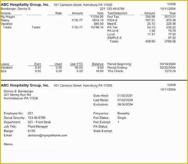 Fake Pay Stub Template Free Of Create Check Stub Template Fake Stubs Free Best Templates