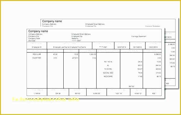 Fake Pay Stub Template Free Of Create Paycheck Stub Free Blank Pay Template Basic Excel