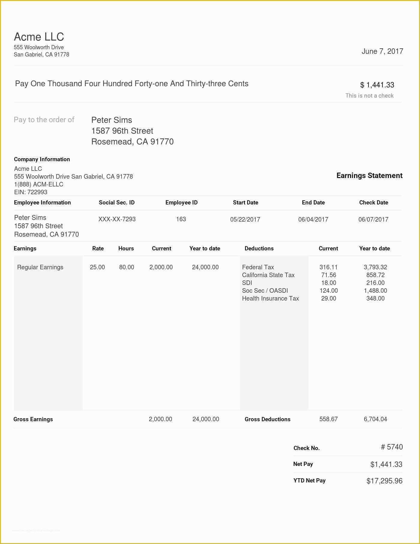 Fake Pay Stub Template Free Of Fake Pay Stub Template Lovely How to Make Fake Pay Stubs