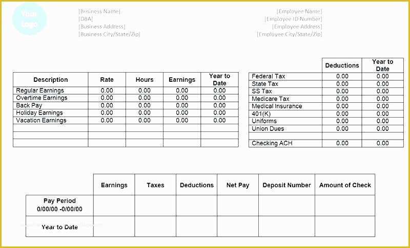 Fake Pay Stub Template Free Of Paycheck Maker Free Create Fake Check Stubs Template