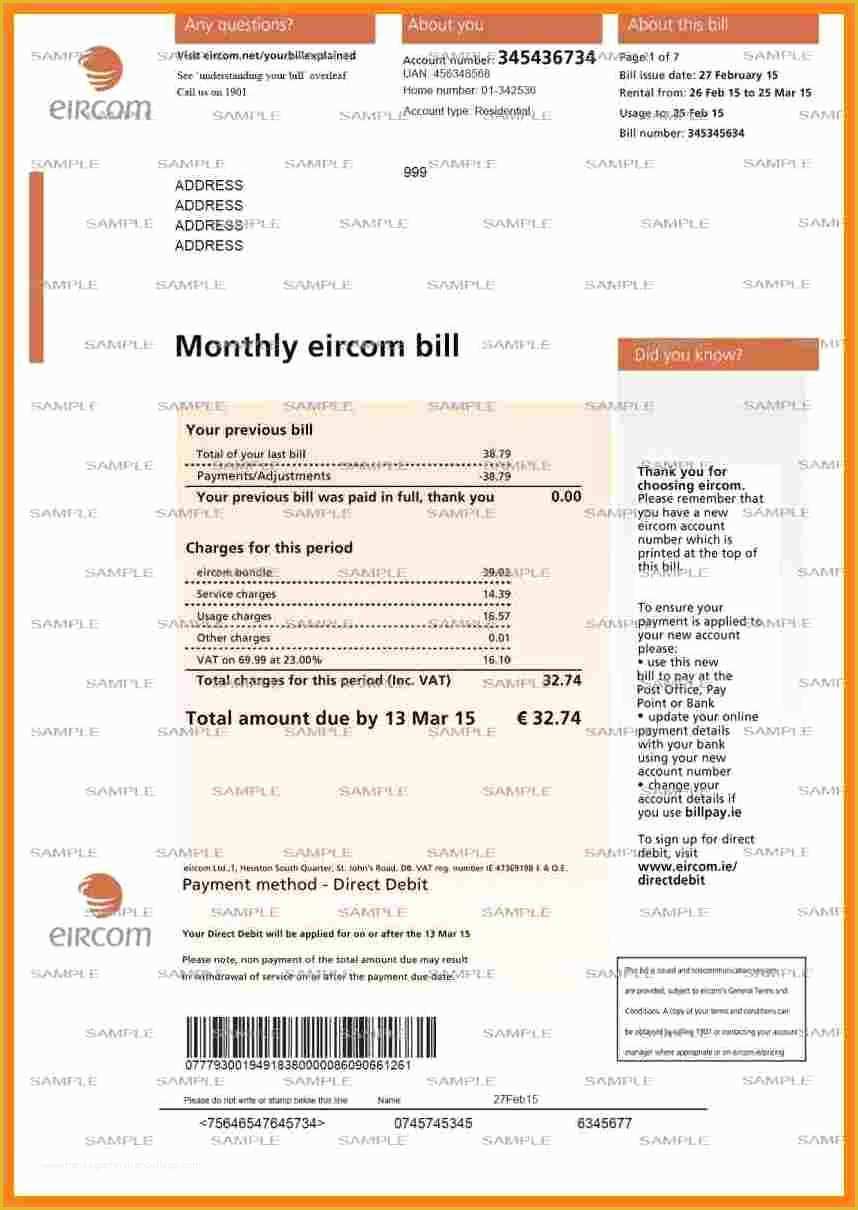 Fake Utility Bill Template Free Of 5 Fake Utility Bill Generator