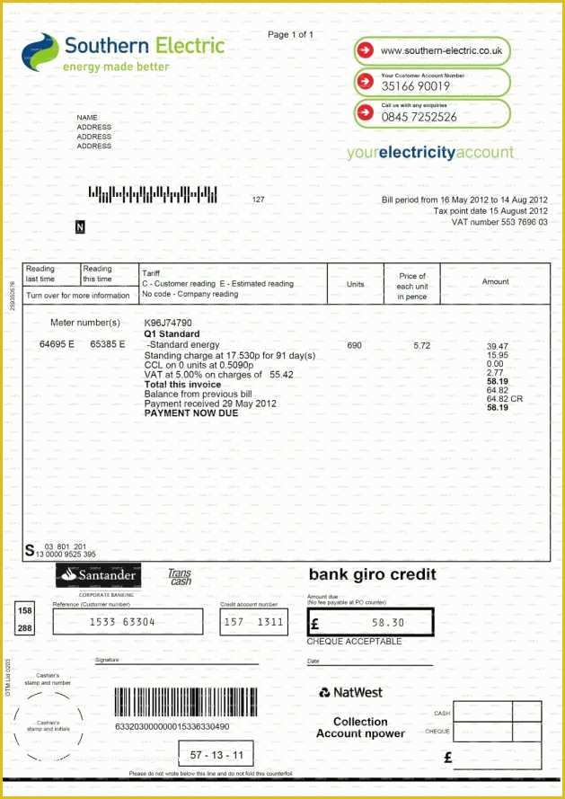 Fake Utility Bill Template Free Of Create Fake Utility Bills