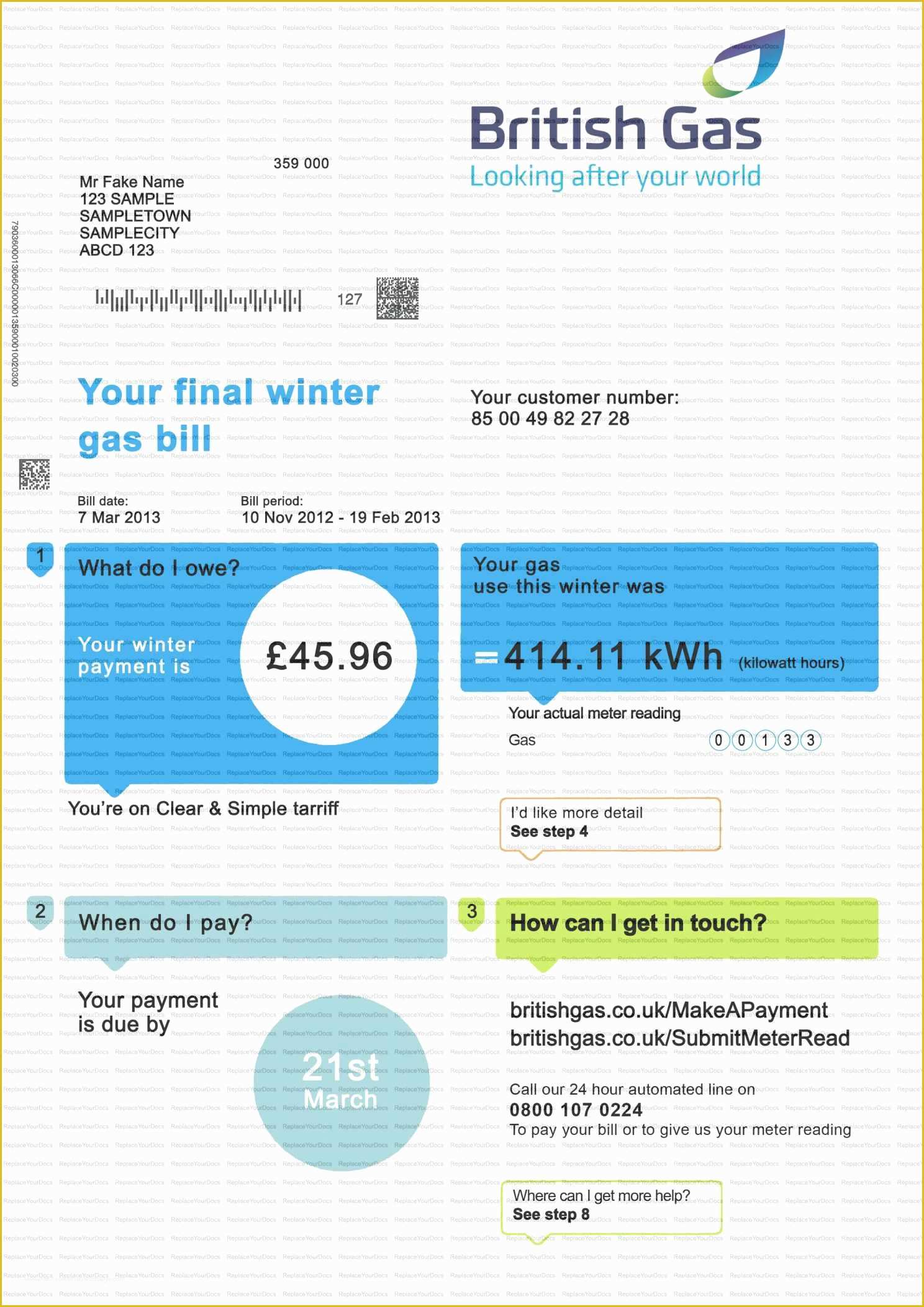 Fake Utility Bill Template Free Of Utility Bill Template Free Download
