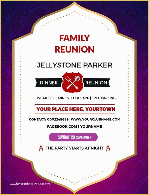 Family Reunion Invitation Templates Free Of 10 Reunion Invitation Templates Psd Ai Vector Eps