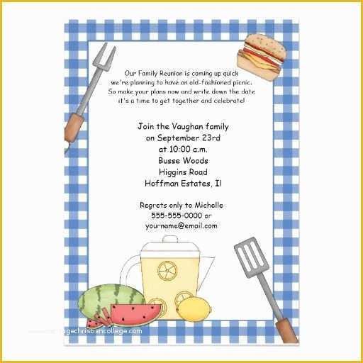 Family Reunion Invitation Templates Free Of 1000 Images About Picnic Invites On Pinterest