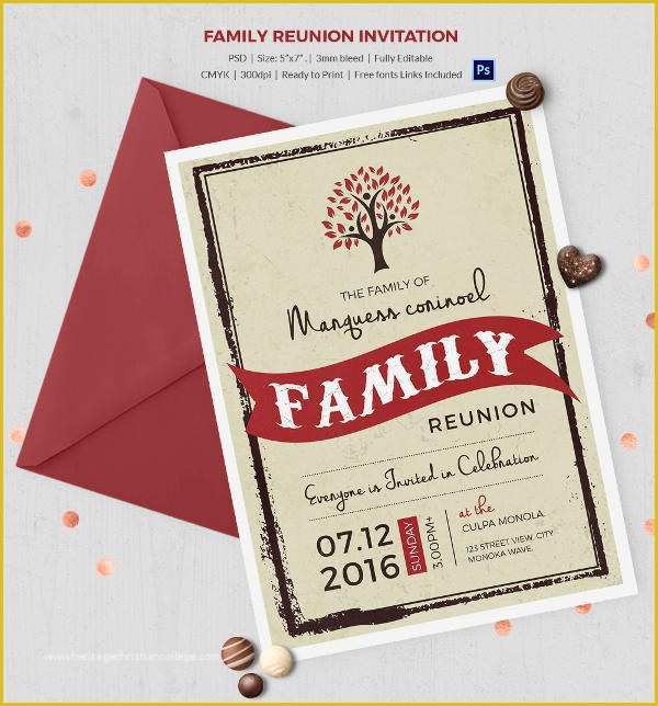 Family Reunion Invitation Templates Free Of 32 Family Reunion Invitation Templates Free Psd Vector