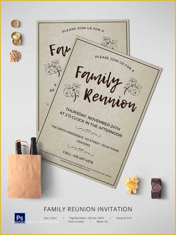 Family Reunion Invitation Templates Free Of 32 Family Reunion Invitation Templates Free Psd Vector