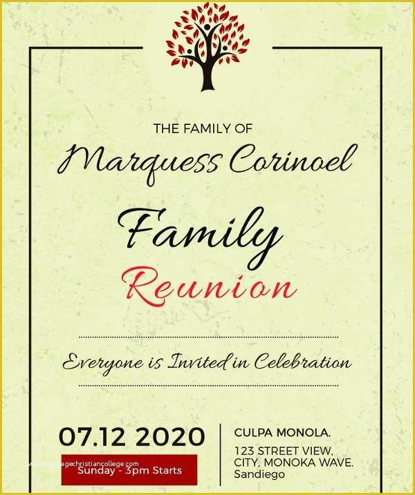 Family Reunion Invitation Templates Free Of 34 Family Reunion Invitation Template Free Psd Vector