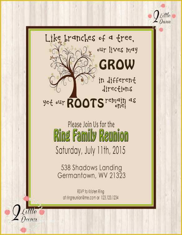 Family Reunion Invitation Templates Free Of 35 Family Reunion Invitation Templates Psd Vector Eps