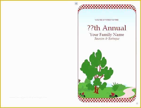 Family Reunion Invitation Templates Free Of Family Reunion Invitations Microsoft Word Templates