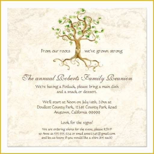 Family Reunion Invitation Templates Free Of Family Tree Template Family Reunion Tree Template Free