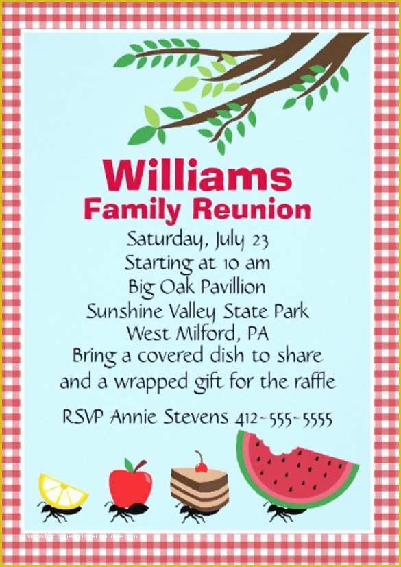 Family Reunion Invitation Templates Free Of Picnic Invitation Template – 20 Free Psd Vector Eps Ai